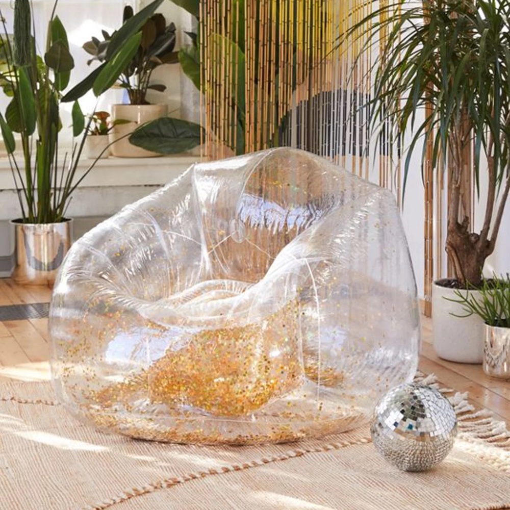 Gold Glitter Inflatable Chair